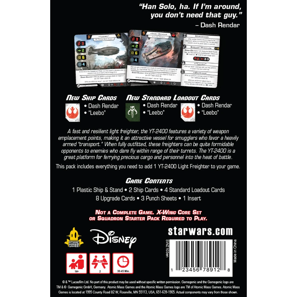 Atomic Mass Games Star Wars X-Wing 2E: YT-2400 Light Freighter Expansion Pack (New Arrival) 5 Atomic Mass Games Star Wars X-Wing 2E: YT-2400 Light Freighter Expansion Pack (New Arrival) - Image 3