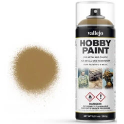 Vallejo Fantasy Color Aerosol Primer: Desert Yellow (400ml)
